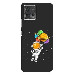 Силиконовый Чехол с принтом "Космонавты" на Motorola MOTO G72 (Космонавт с шариками)