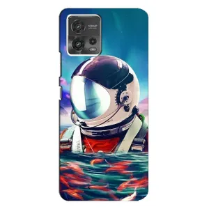 Силиконовый Чехол с принтом "Космонавты" на Motorola MOTO G72 (Космонавт в воде)