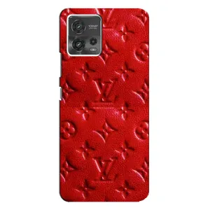 Текстурный Чехол Louis Vuitton для Моторола Мото Джи 72 (Красный ЛВ)