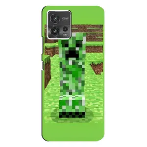 Чехлы для Motorola MOTO G72 (Персонажи Майн Крафт) (Крипер 2)