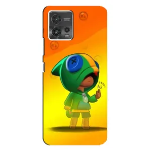 Чехол Бравл Старс для Motorola MOTO G72 (LEON в кофте)