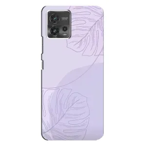 Чехол цветочный дизайн для Motorola MOTO G72 (Монстера фиолетовая)