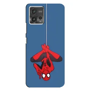 Чехол Супергерой Человека Паука на Motorola MOTO G72 (На паутине)