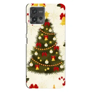 Чехол Новогодняя Елка на Motorola MOTO G72 (Новогодний принт)