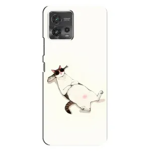 Чехол на тематику: Коты для Motorola MOTO G72 (Отдых)