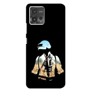 Силиконовый чехол с картинкой "Герой Pubg" на Motorola MOTO G72 (Пубг мен)