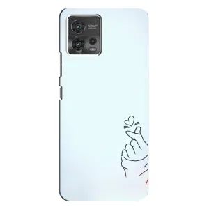 Чехлы (Знак сердечка) на Motorola MOTO G72 (Сердце на голубом)