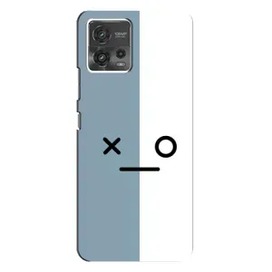 Силиконовые Чехлы (смешные стикеры) для Motorola MOTO G72 (Серо-белый)