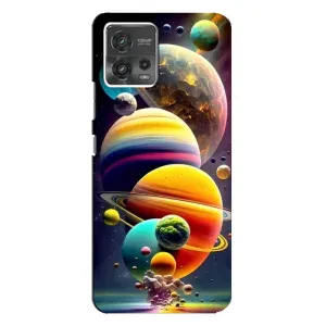 Чехол (ТПУ) с планетами на Motorola MOTO G72 (Солнечна система)