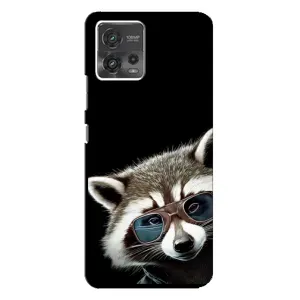 Силиконовый Чехол с Енотами на Motorola MOTO G72 (Стильный Енот)