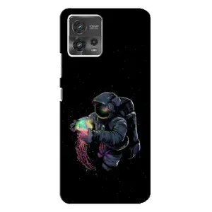Силиконовый Чехол с принтом "Космонавты" на Motorola MOTO G72 (В руках земля)