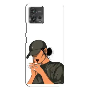 Силиконовый Чехол на Motorola MOTO G72 с картинкой Стильных Девушек (В зеленом)
