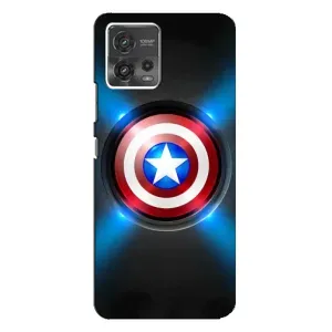 Чехол с Щитом Капитана Америки на Motorola MOTO G72 (Яркий Щит Капитана)