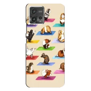 Чехол с Прикольным принтом на Motorola MOTO G72 (Ёга свинок)