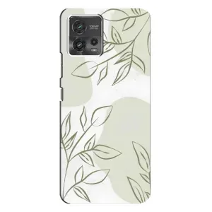 Чехол цветочный дизайн для Motorola MOTO G72 (Зелёный дизайн)