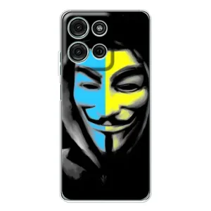 Чехол с Украинской символикой на Мото Джи 75 (Анонимус патриот)