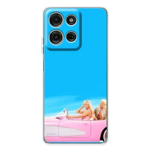 Силиконовый Чехол Барби Фильм на Motorola Moto G75 (Барби и Кен)