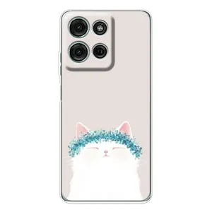 Чехол на тематику: Коты для Motorola Moto G75 (Белый котик)