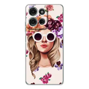 Чехол с картинкой Модные Девчонки Motorola Moto G75 (Девушка в очках)