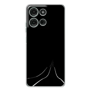 Чехол с картинками на черном фоне для Motorola Moto G75 (Дорога)