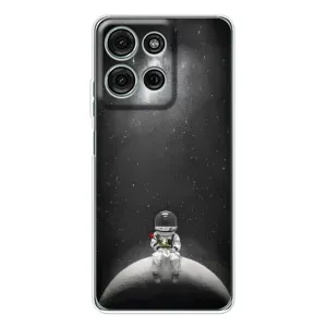 Силиконовый Чехол с принтом "Космонавты" на Motorola Moto G75 (Космонавт романтик)