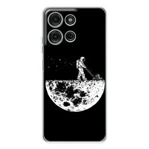 Силиконовый Чехол с принтом "Космонавты" на Motorola Moto G75 (Космонавт)