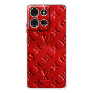 Текстурный Чехол Louis Vuitton для Мото Джи 75 (Красный ЛВ)