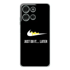 Силиконовый Чехол на Motorola Moto G75 с картинкой Nike (Later)