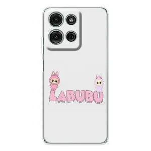 Чехол с принтом Лабубу для Motorola Moto G75 (Логотип Лабубу)