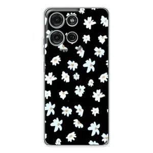 Чехол с ромашками на Motorola Moto G75 (Маленькие ромашки)