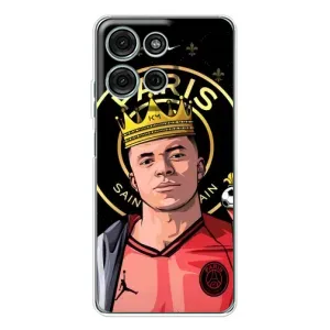 Чохол (TPU) з Футболістом на Motorola Moto G75 (Mbappe King)