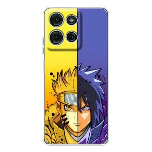 Купить Чохли на телефон з принтом Anime для Motorola Moto G75 (Naruto Vs Sasuke)