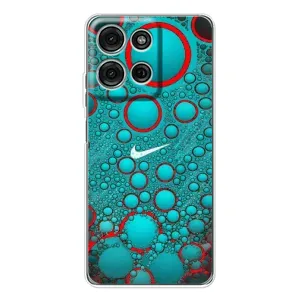 Силиконовый Чехол на Motorola Moto G75 с картинкой Nike (Найк зеленый)