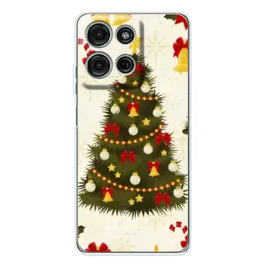 Чехол Новогодняя Елка на Motorola Moto G75 (Новогодний принт)