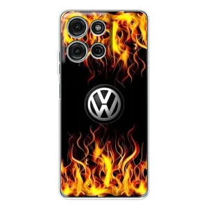 Чехол "Фольксваген" для Motorola Moto G75 (Огненный Лого)