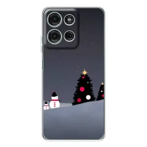 Чехлы на Новый Год Motorola Moto G75 (Снеговички)