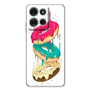 Чохол з зображенням смачної їжі для Motorola Moto G75 (Соковиті пончики)