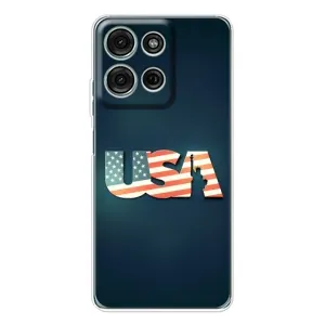 Чехол Флаг USA для Motorola Moto G75 (USA)