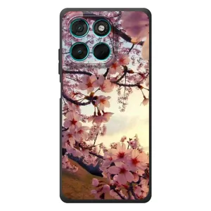 Чехол с принтом САКУРЫ на Motorola Moto G77 (Цветущая сакура)