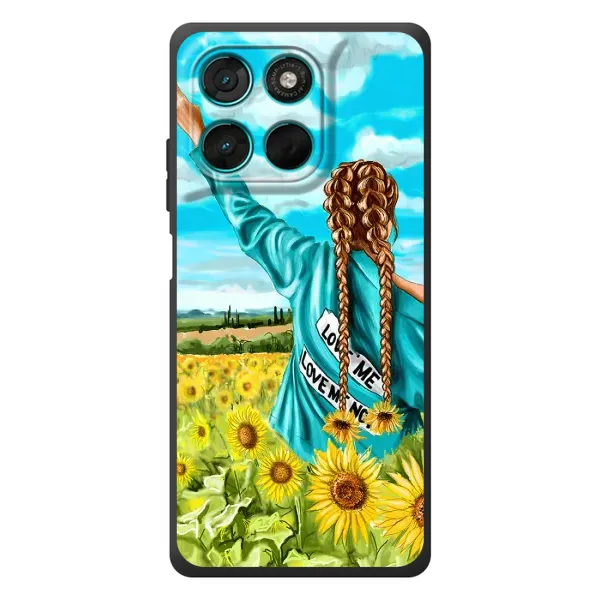 Чехол с рисунком «Девушка на поле» для Motorola Moto G77 Чехол с рисунком «Девушка на поле» для Motorola Moto G77