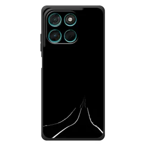 Чехол с картинками на черном фоне для Motorola Moto G77 (Дорога)