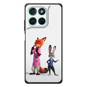 Силиконовый чехол с принтом Зоотрополіс для Motorola Moto G77 (Джуди и Ник)