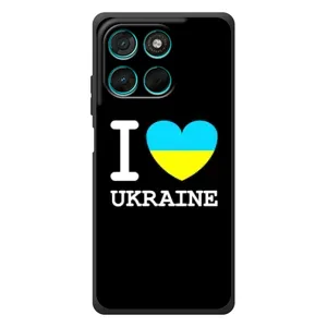 Чехол с Украинской символикой на Мото Джи77 (I Love Ukraine)