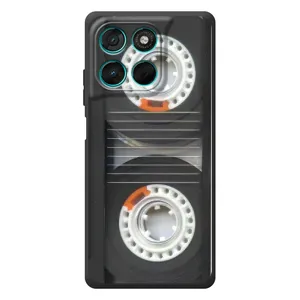 Чехол с Прикольным принтом на Motorola Moto G77 (Кассета магнитофона)