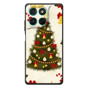 Чехол Новогодняя Елка на Motorola Moto G77 (Новогодний принт)
