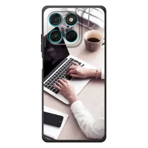 Силиконовый бампер (Работники) на Motorola Moto G77 (Офисный работник)