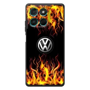 Чехол "Фольксваген" для Motorola Moto G77 (Огненный Лого)
