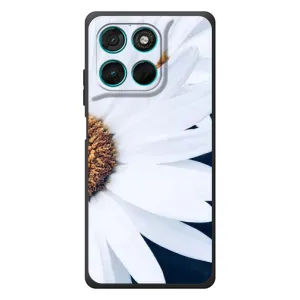 Чехол с ромашками на Motorola Moto G77 (Пол ромашки)