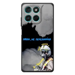 Чехол с Украинской символикой на Мото Джи77 (Призрак Киева)