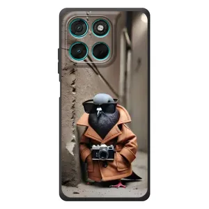 Чехол с мемами тралалело тралала для Motorola Moto G77 (Шпиониро голубио)